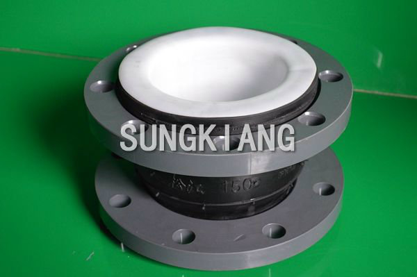 PVC法蘭內(nèi)襯四氟橡膠軟接頭