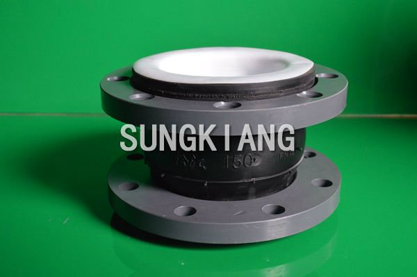 PVC法蘭內(nèi)襯四氟橡膠軟接頭